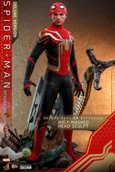 Figura Spiderman No Way Home Integrated Suit Deluxe Escala 1:6 Hot Toys