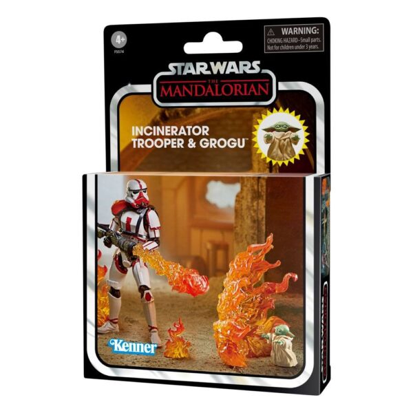 Figura Incinerator Trooper y Grogu Star Wars The Mandalorian Vintage Series Hasbro