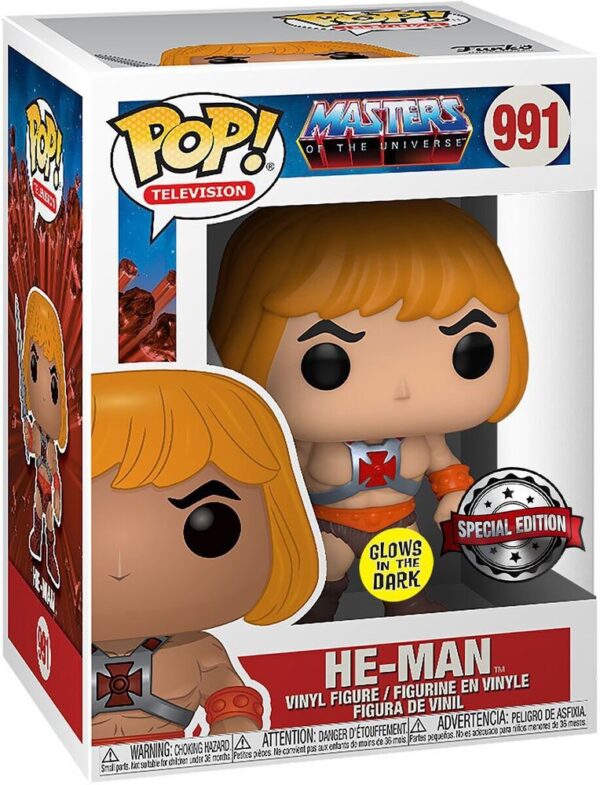 Pack Camiseta y Figura Exclusivo He-Man Masters Of The Universe Funko 991