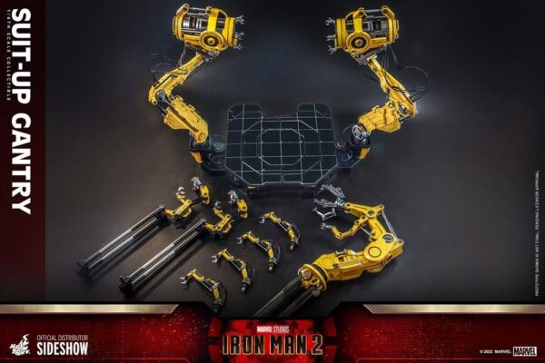 Set Accesorios Iron Man 2 Suit Up Gantry Hot Toys