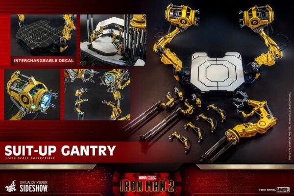Set Accesorios Iron Man 2 Suit Up Gantry Hot Toys