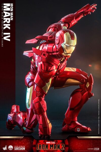 Figura Iron Man 2 Mark IV Escala 1/4 con Suit Up Gantry Hot Toys