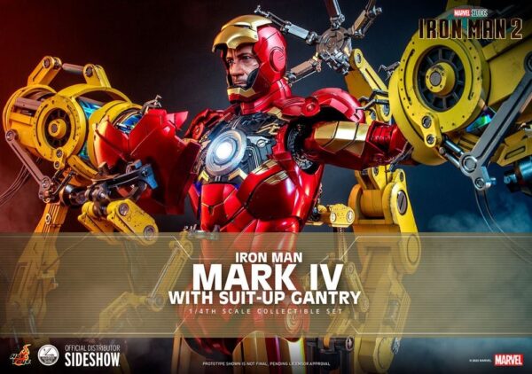 Figura Iron Man 2 Mark IV Escala 1/4 con Suit Up Gantry Hot Toys