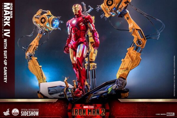 Figura Iron Man 2 Mark IV Escala 1/4 con Suit Up Gantry Hot Toys