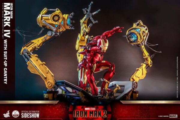 Figura Iron Man 2 Mark IV Escala 1/4 con Suit Up Gantry Hot Toys