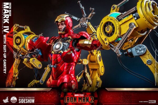 Figura Iron Man 2 Mark IV Escala 1/4 con Suit Up Gantry Hot Toys