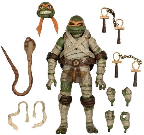 Figura Ultimate Michelangelo La Momia Universal Monsters X TMNT Neca