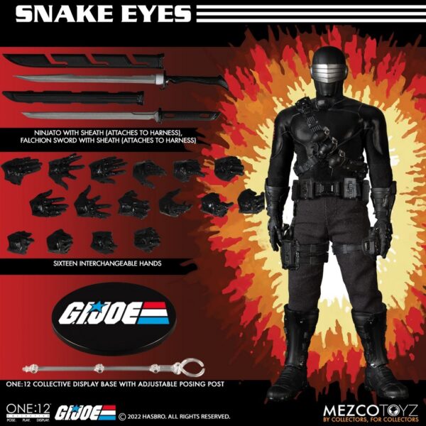 Figura Snake Eyes G.I. Joe Deluxe Edition One:12 Collective Mezco