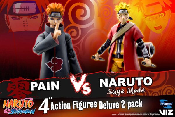 Pack 2 figuras Sage Mode Naruto Vs Pain SD 25 Aniversario