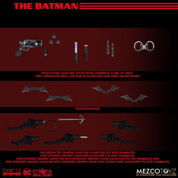 Figura The Batman Escala 1:12 Mezco