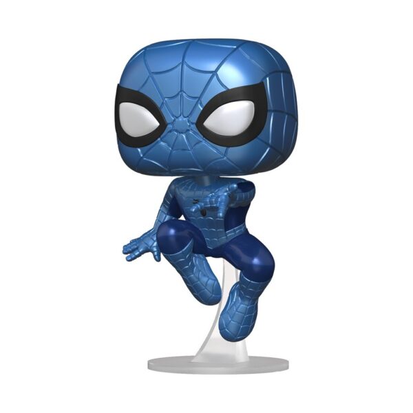 Figura Spider-Man Metallic Blue Pop! Marvel: Make-A-Wish