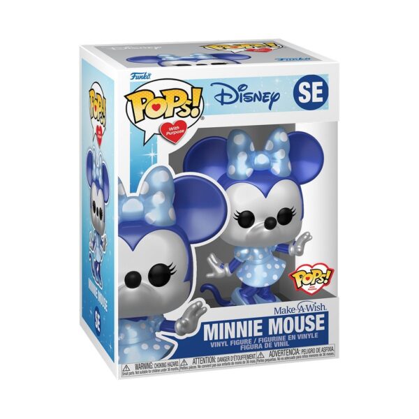 Figura Minnie Mouse Metallic Blue Funko Pop! Disney: Make-A-Wish