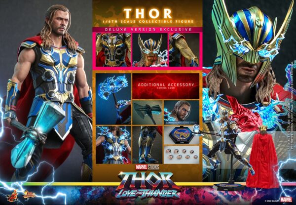 Figura Thor Deluxe Thor Love and Thunder Escala 1/6 Hot Toys