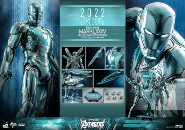 Figura Iron Man Mark LXXXV Holographic Diecast Escala 1/6 Toy Fair 2022 Exclusive Hot Toys