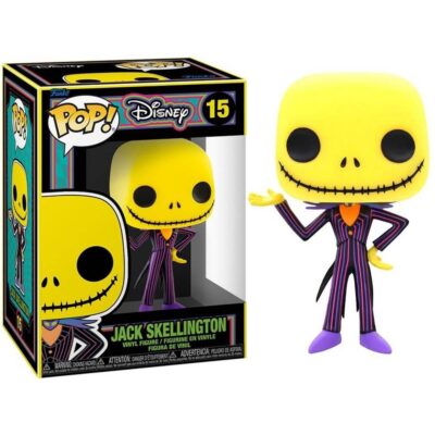 Figura Jack Skellington Pesadilla Antes de Navidad Black Light Glow Disney POP Funko 15
