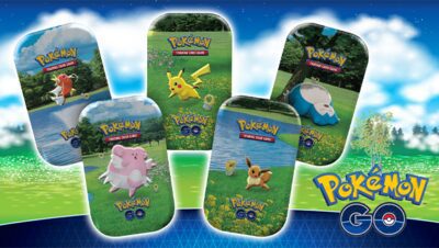 Pack 5 Mini Latas Pokemon Go: Snorlax, Pikachu, Blissey, Eevee y Magikarp Cartas TCG Pokemon en Español