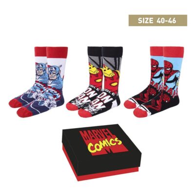 Pack 3 Pares De Calcetines Avengers Talla 40-46