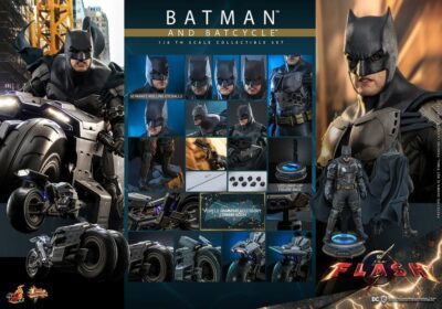 Set Batman y Batcycle The Flash Hot Toys Escala 1:6
