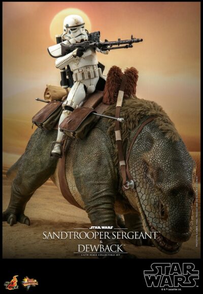 Figura Sandtrooper Sergeant and Dewback Star Wars: A New Hope Escala 1:6 Hot Toys