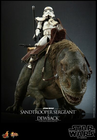 Figura Sandtrooper Sergeant and Dewback Star Wars: A New Hope Escala 1:6 Hot Toys