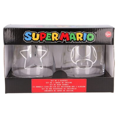 Pack de 2 Vasos De Cristal Super Mario