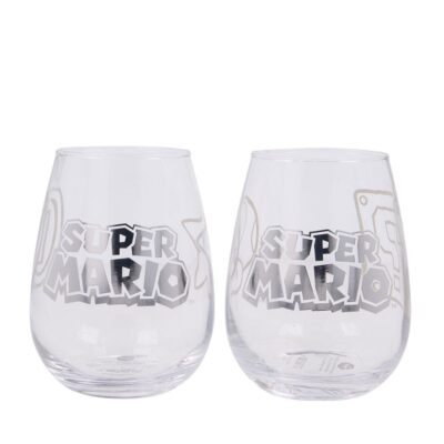 Pack de 2 Vasos De Cristal Super Mario