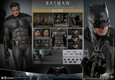 Figura Batman 2.0 Deluxe Version Batman V Superman Dawn of Justice Hot Toys Escala 1:6