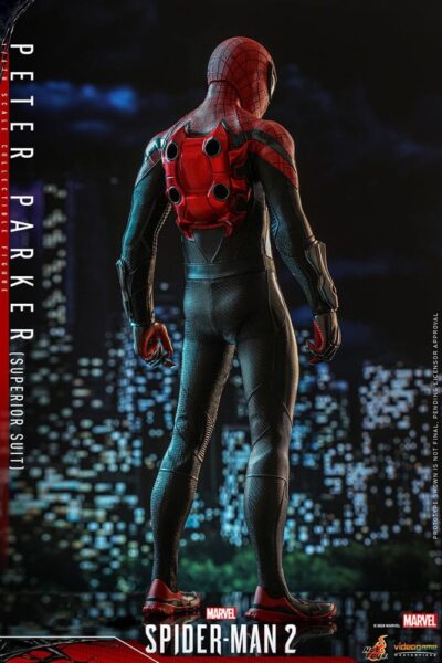 Figura Spiderman 2 Video Game Peter Parker Superior Suit Hot Toys Escala 1:6