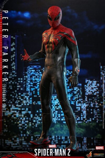 Figura Spiderman 2 Video Game Peter Parker Superior Suit Hot Toys Escala 1:6