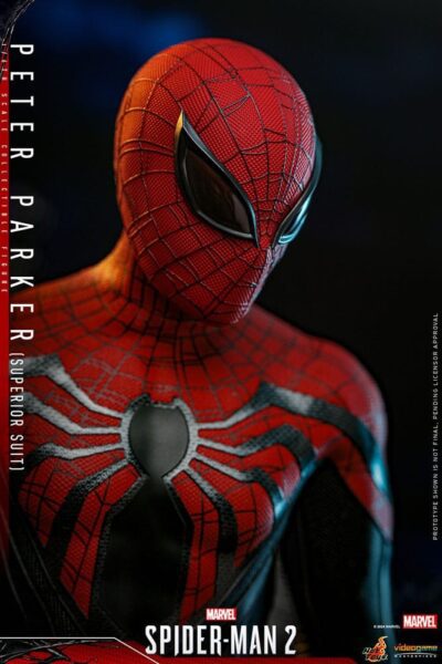 Figura Spiderman 2 Video Game Peter Parker Superior Suit Hot Toys Escala 1:6