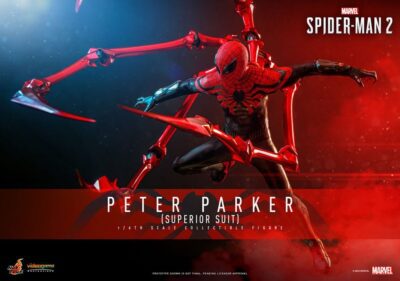 Figura Spiderman 2 Video Game Peter Parker Superior Suit Hot Toys Escala 1:6