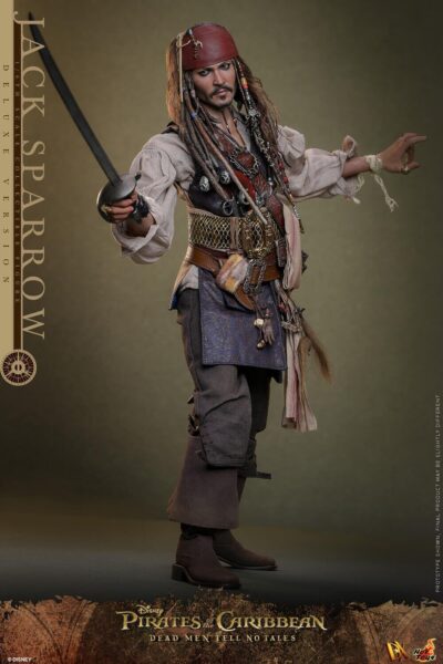 Figura Jack Sparrow Deluxe Piratas del Caribe: La Venganza de Salazar Escala 1/6 DX38 Hot Toys
