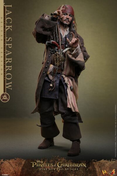 Figura Jack Sparrow Deluxe Piratas del Caribe: La Venganza de Salazar Escala 1/6 DX38 Hot Toys