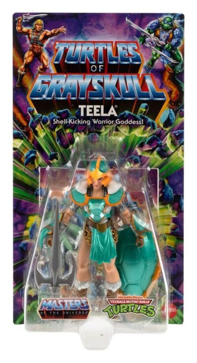 Figura Teela MOTU x TMNT Masters of the Universe Tortugas Ninja Masters del Universo Mattel