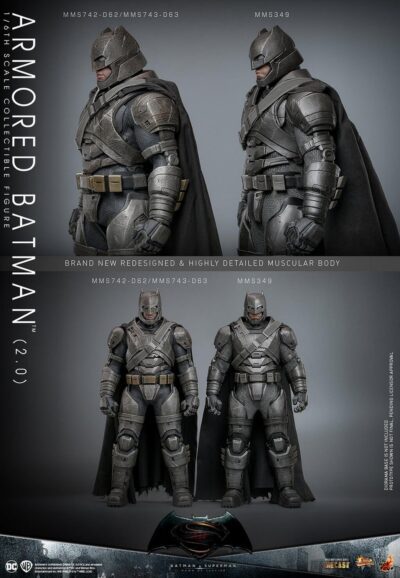 Figura Armored Batman 2.0 Batman V Superman Dawn of Justice Hot Toys