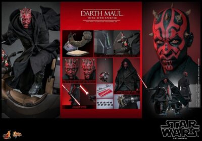 Figura Darth Maul con Speeder Star Wars La Amenaza Fantasma 25 Aniversario Escala 1/6 Hot Toys