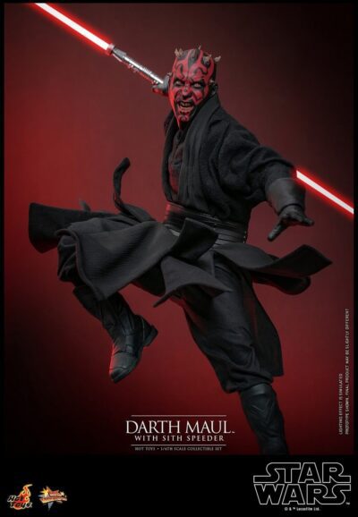 Figura Darth Maul con Speeder Star Wars La Amenaza Fantasma 25 Aniversario Escala 1/6 Hot Toys