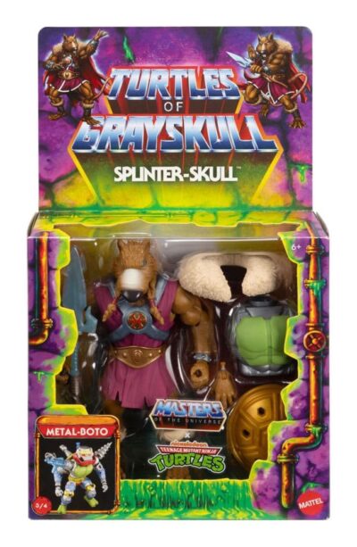 Figura Deluxe Splinter- Skull MOTU x TMNT Turtles of Grayskull Masters del Universo Mattel
