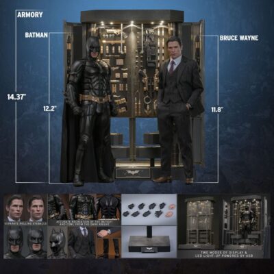 Set Armero Batman con Bruce Wayne 2.0 Escala 1/6 Hot Toys