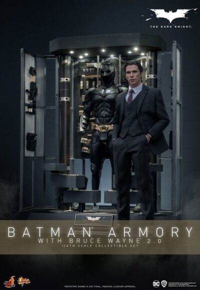 Set Armero Batman con Bruce Wayne 2.0 Escala 1/6 Hot Toys