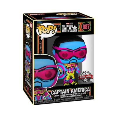Figura Blacklight Captain America The Falcon and the Winter Soldier POP Funko 987