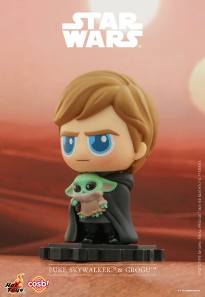 Minifigura Cosbi Luke Skywalker Grogu Star Wars The Mandalorian Hot Toys