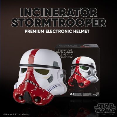 Casco Electrónico Incinerator StromTrooper The Mandalorian Star Wars The Black Series Re-Run Escala 1:1