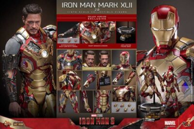Figura Iron Man 3 Mark XLII 2.0 Deluxe Version Escala 1/6 Hot Toys