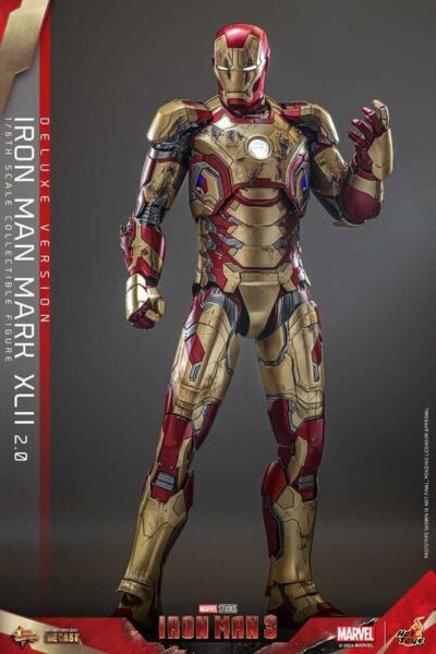 Figura Iron Man 3 Mark XLII 2.0 Deluxe Version Escala 1/6 Hot Toys