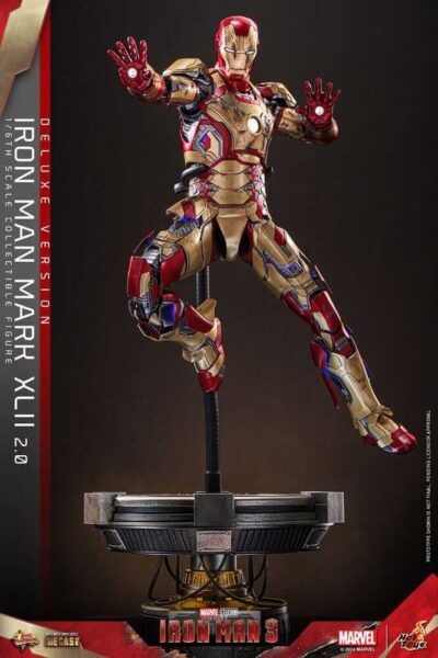 Figura Iron Man 3 Mark XLII 2.0 Deluxe Version Escala 1/6 Hot Toys
