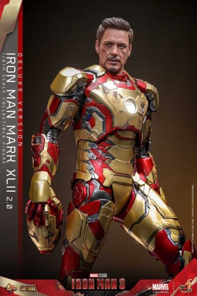 Figura Iron Man 3 Mark XLII 2.0 Deluxe Version Escala 1/6 Hot Toys