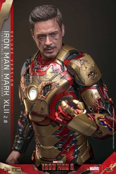 Figura Iron Man 3 Mark XLII 2.0 Deluxe Version Escala 1/6 Hot Toys