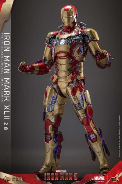 Figura Iron Man 3 Mark XLII 2.0 Escala 1/6 Hot Toys