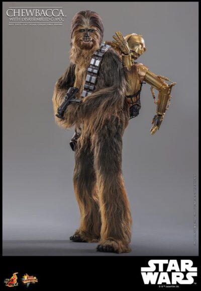Figura Chewbacca Star Wars Episode V 1/6 con C-3PO Desmontado 36 cm - Hot Toys